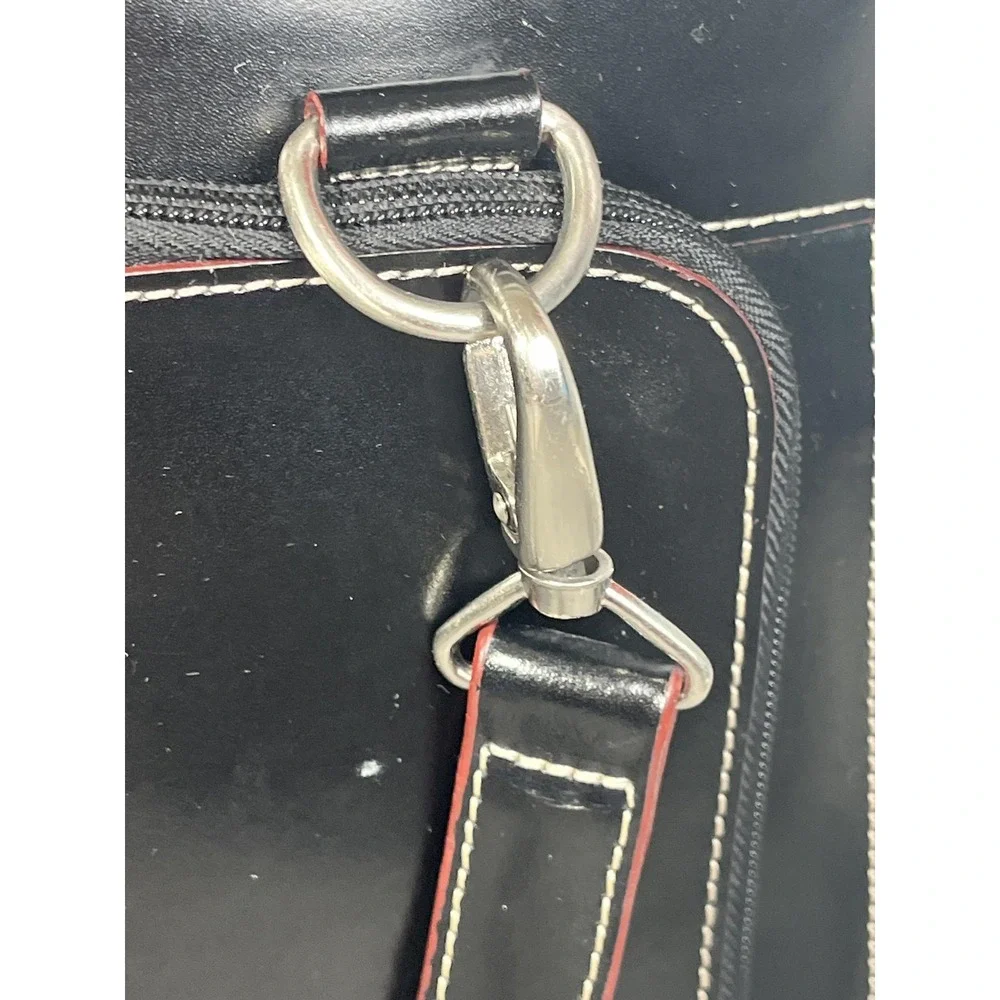 Laptop Briefcase Bag Faux Leather Large‎ Crossbody Strap Organizer Career Travel